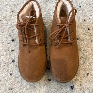 UGG NEUMEL CHESTNUT SUEDE/ SHEEPWOOL ANKLE BOOTS, Men Size 15